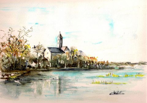 Beuzeville la Bastille / Aquarelle - Peinture - Catherine VALETTE