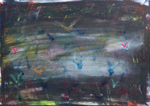 Like little angels in the darkness - Peinture - Geritzen