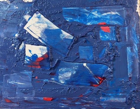 Red and blue - Peinture - Geritzen